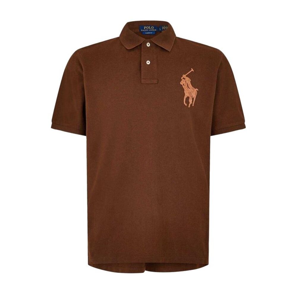 Ralph Lauren Mens Embroidered Logo Polo Shirt / Chocolate Brown